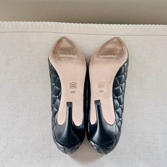 VENALi 8.5 Leather Rock Studded Stiletto Heels - Picture 7 of 13